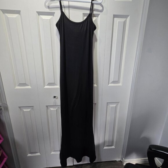 New Black Mermaid Style Spaghetti Strap Summer Dress – Size Large - Picture 1 of 5